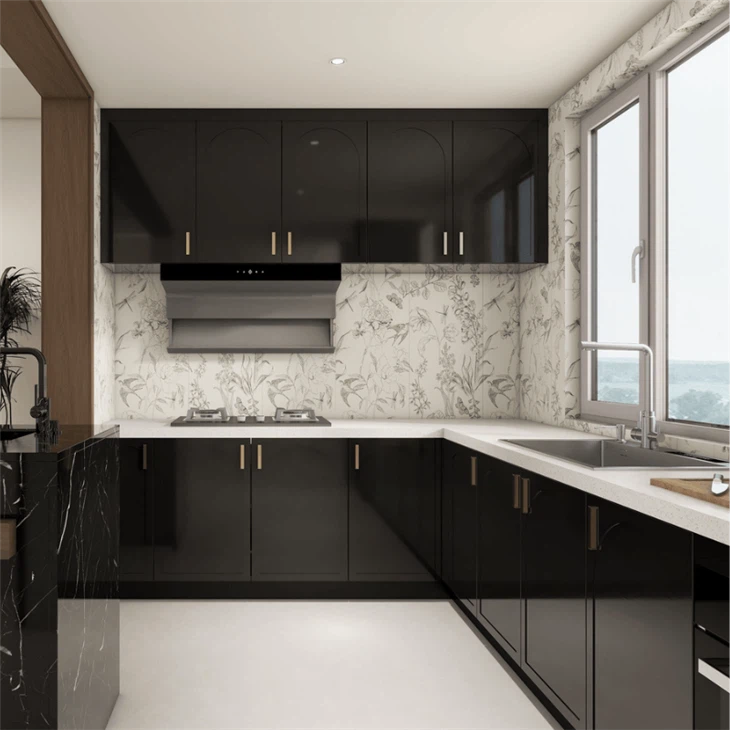 High Gloss Lacquer Kitchen Cabinets factory