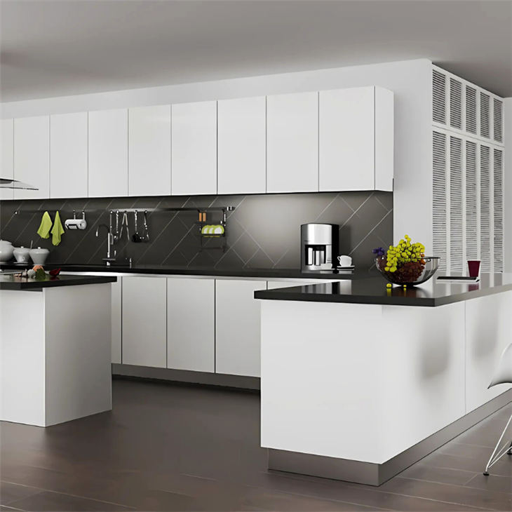 Off White High Gloss Kitchen Cabinets factory